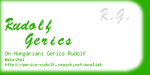 rudolf gerics business card